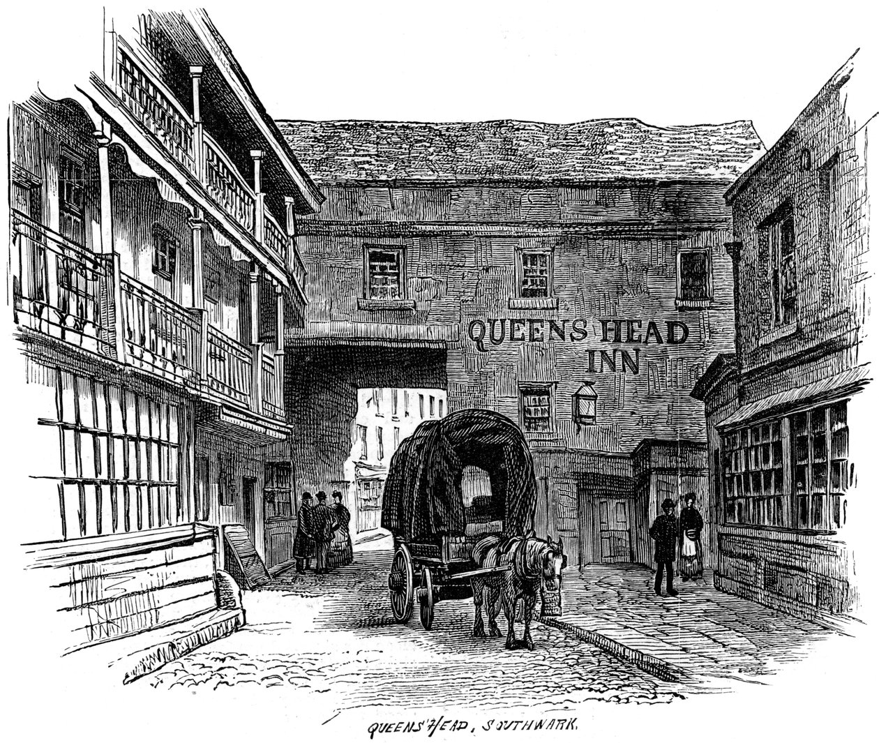 The Queens Head Inn, Southwark, Londres, 1887 - Unbekannt