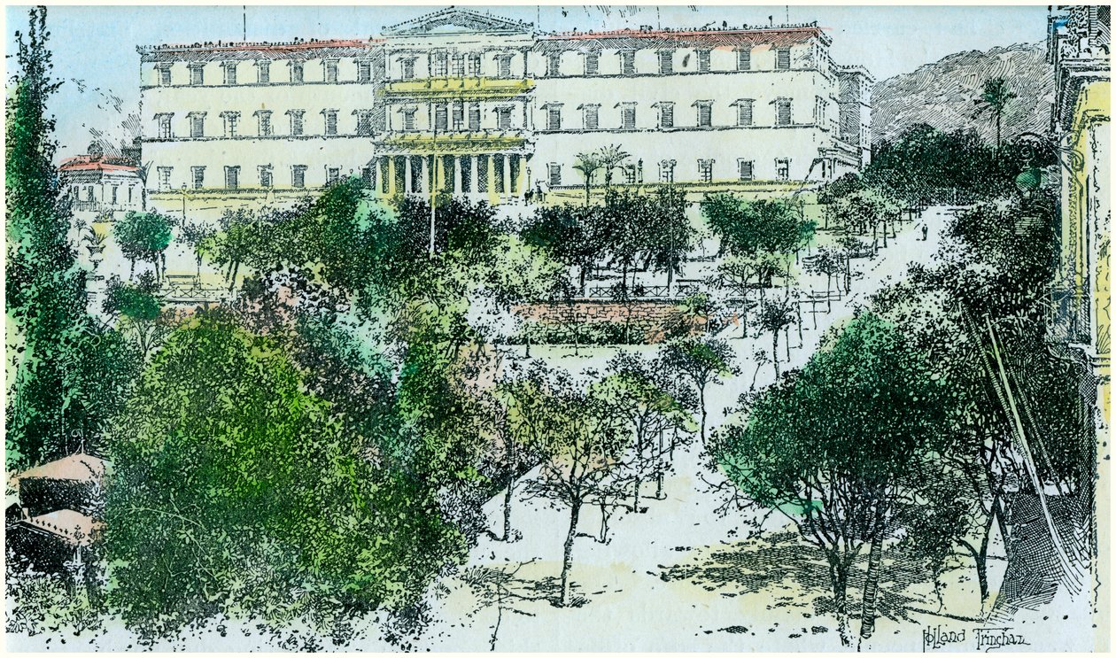 Le Palais Royal, Athènes, Grèce, vers 1890 - Unbekannt