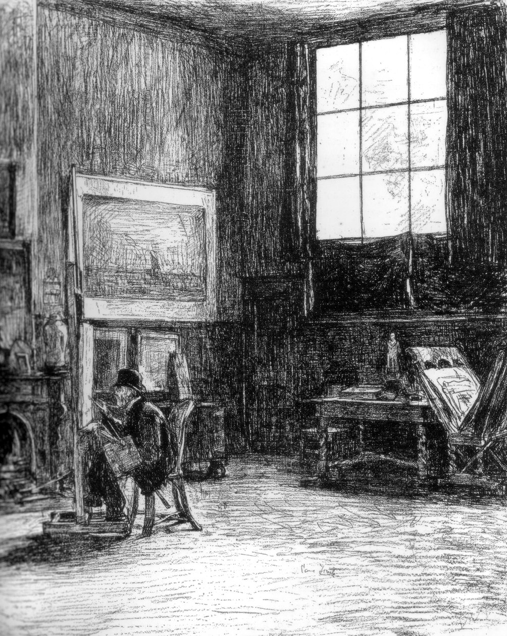 Le studio nord, vers 1880-1882 - Unbekannt