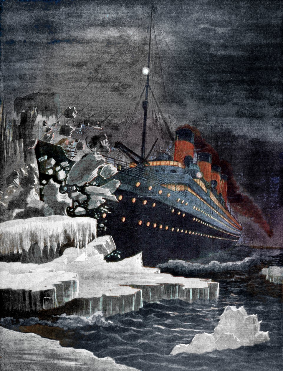 Le Titanic heurtant un iceberg, 1912 - Unbekannt