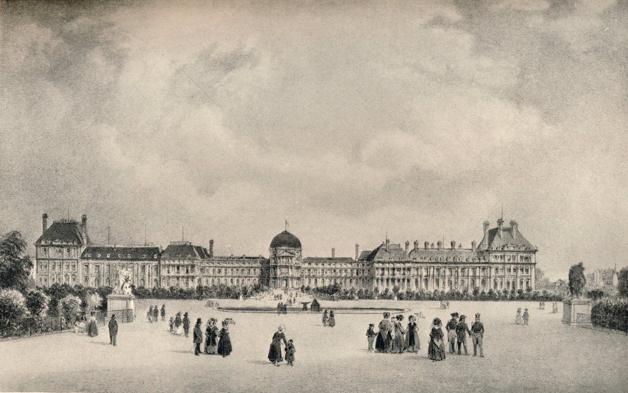 Le palais des Tuileries depuis les jardins, 1915 - Unbekannt