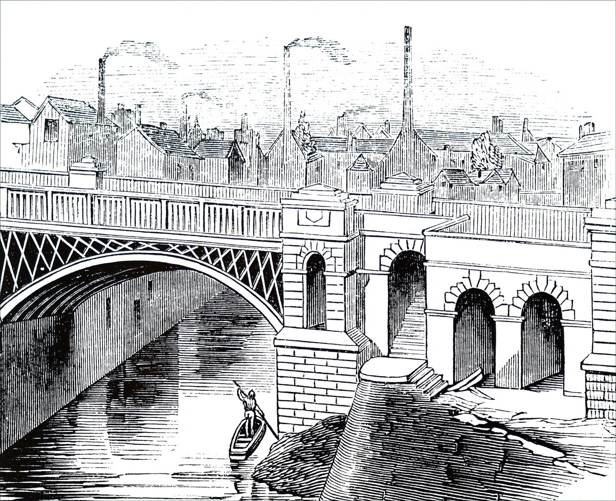 Le pont de fer sur la rivière Irwell - Unbekannt