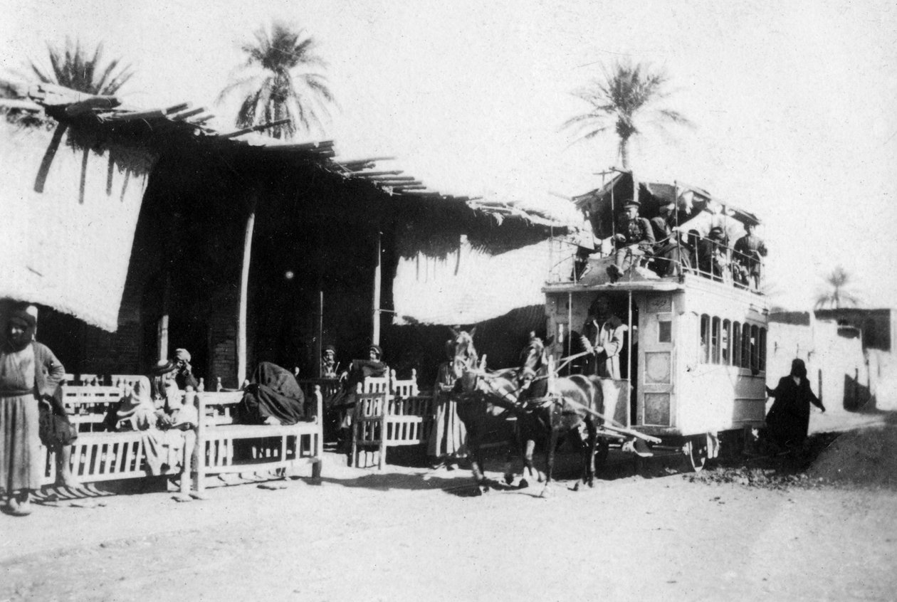 Tramway, route de Kazimain, Bagdad, Irak, 1917-1919 - Unbekannt