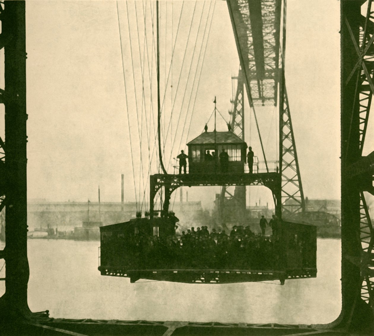 Voiture de voyage, pont transbordeur, Middlesborough, vers 1930 - Unbekannt