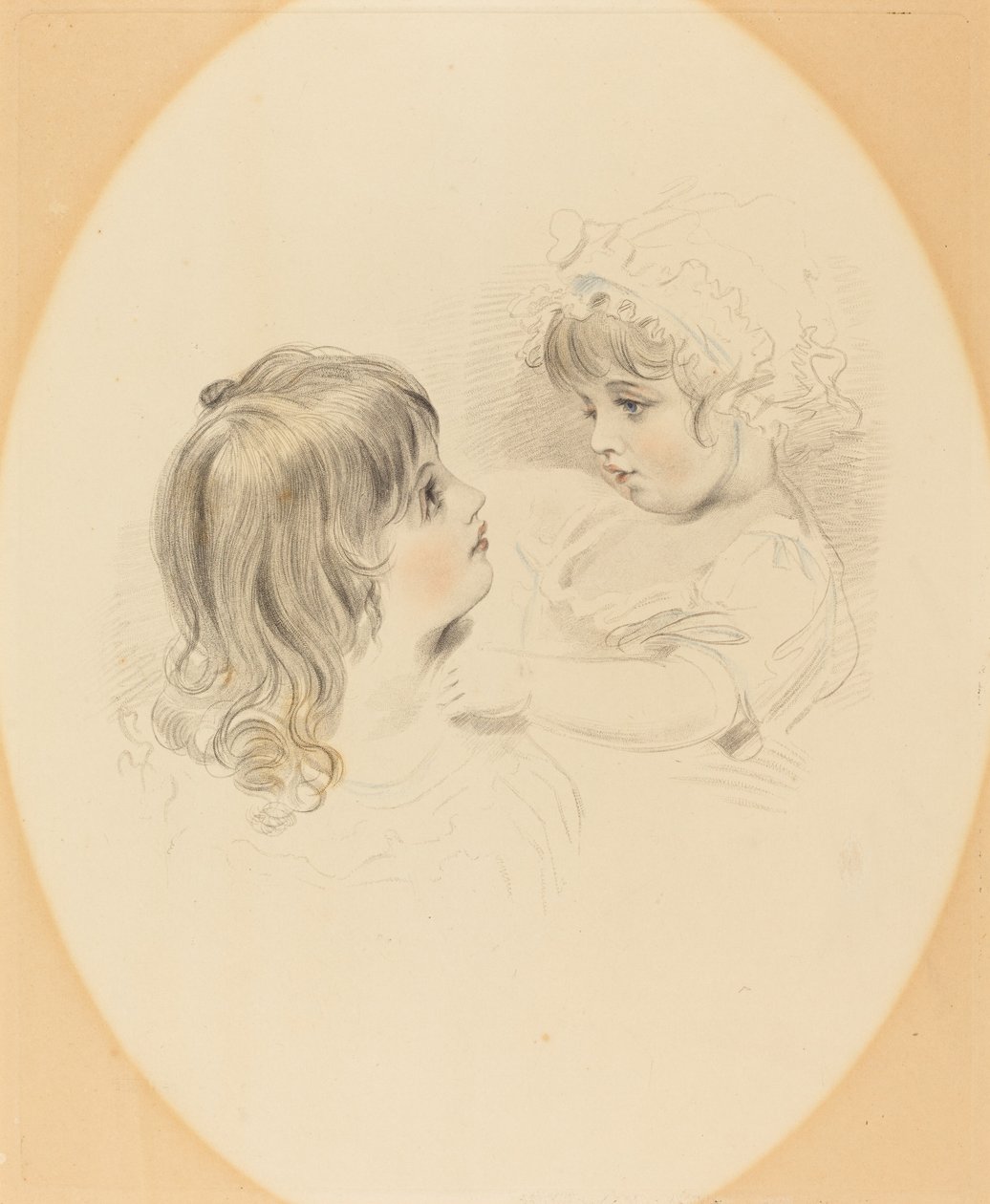 Deux enfants, début du 19ème siècle - Unbekannt