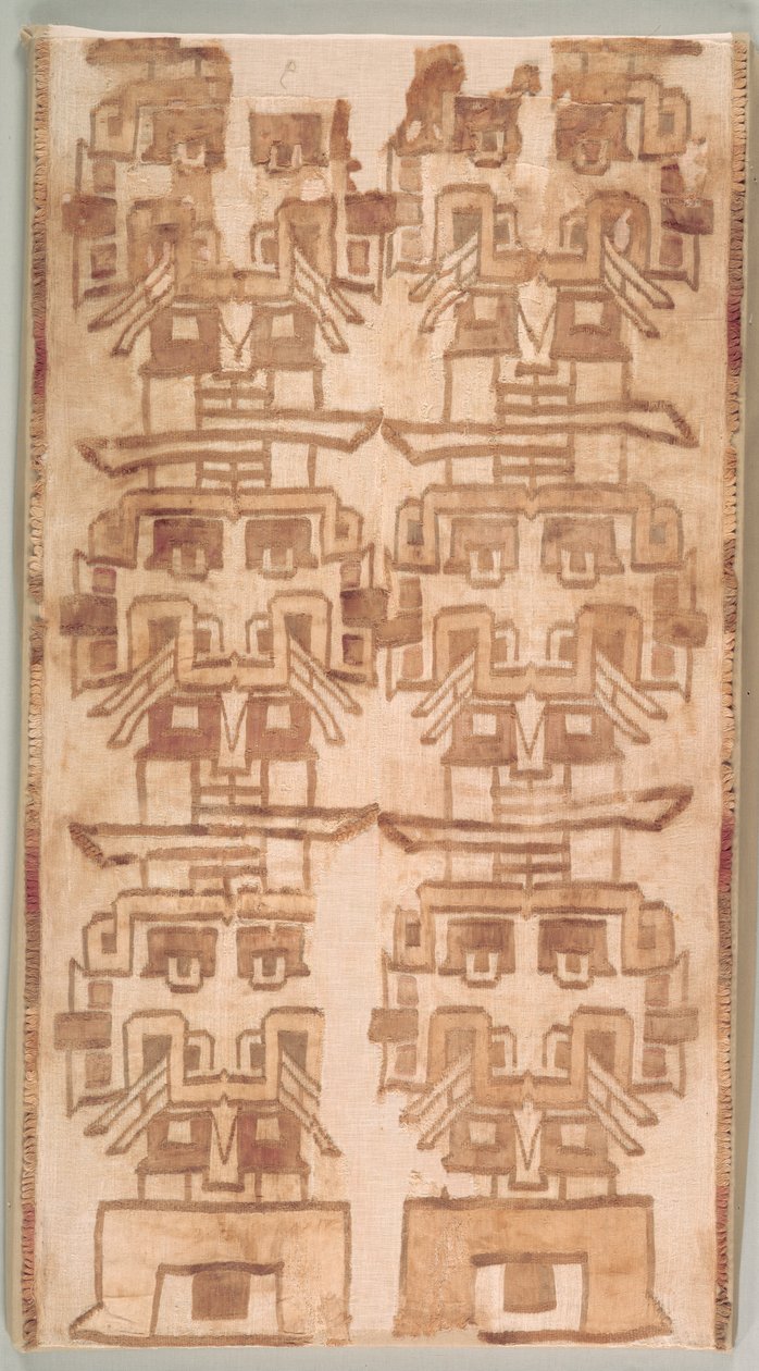 Deux fragments de textile avec des têtes à crocs, 500-200 av. J.-C. - Unbekannt