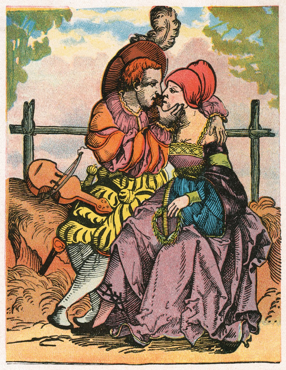 Deux amants, 16ème siècle - Unbekannt