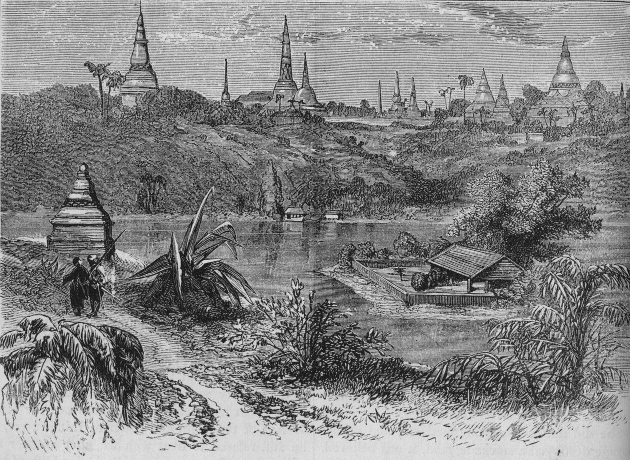 Vue près de Rangoon, vers 1880 - Unbekannt