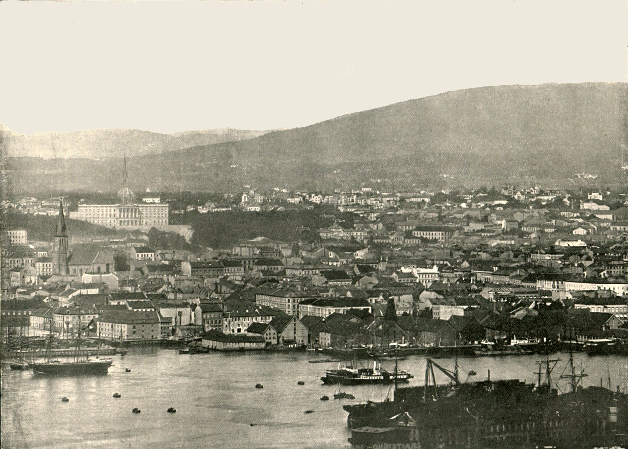 Vue de Christiania, Oslo, Norvège, 1895 - Unbekannt