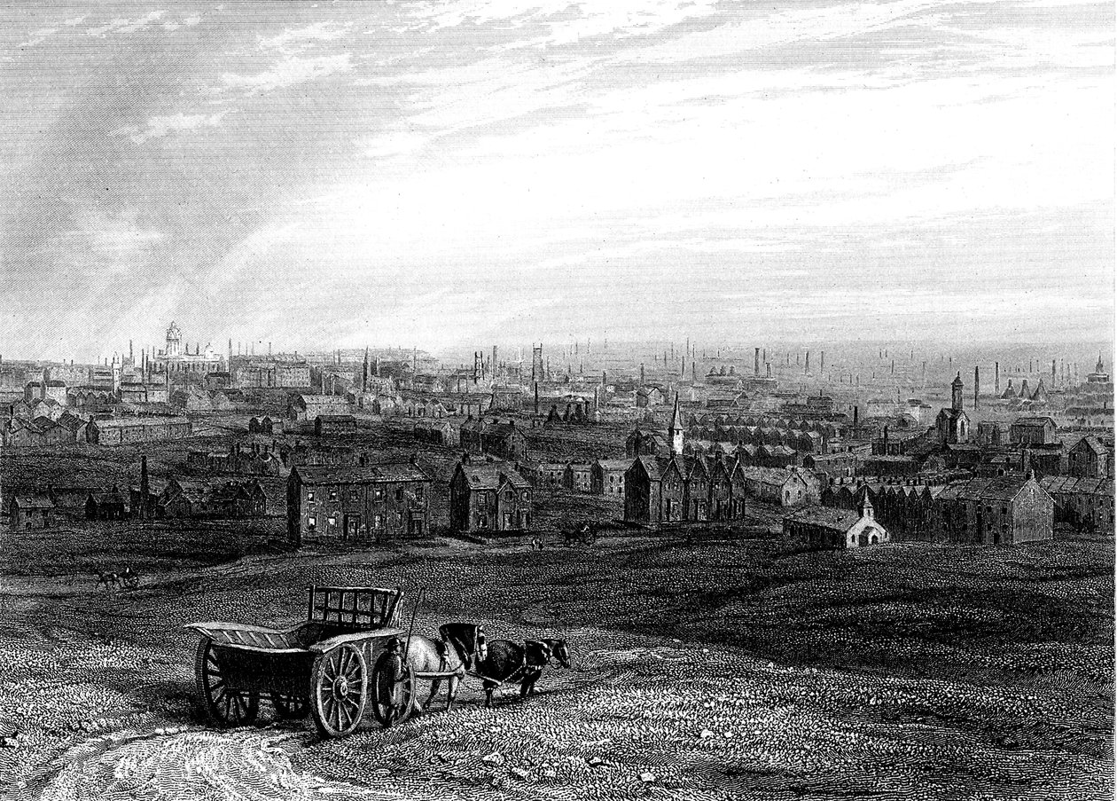 Vue de Leeds, Yorkshire, début du 19e siècle - Unbekannt