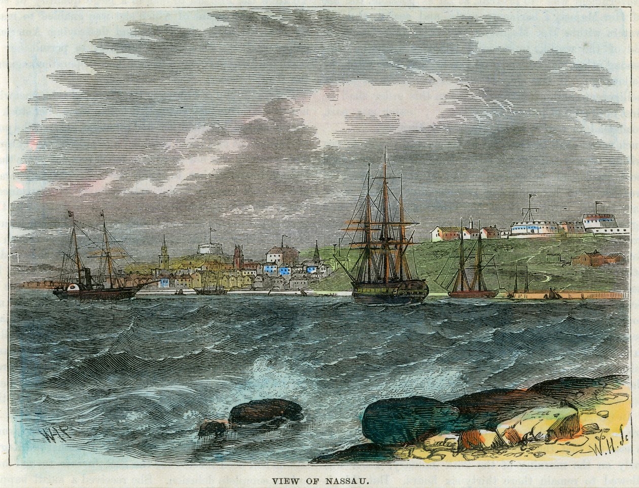 Vue de Nassau, Bahamas, vers 1880 - Unbekannt