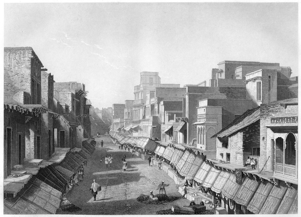 Vue de la rue principale, Agra - Unbekannt