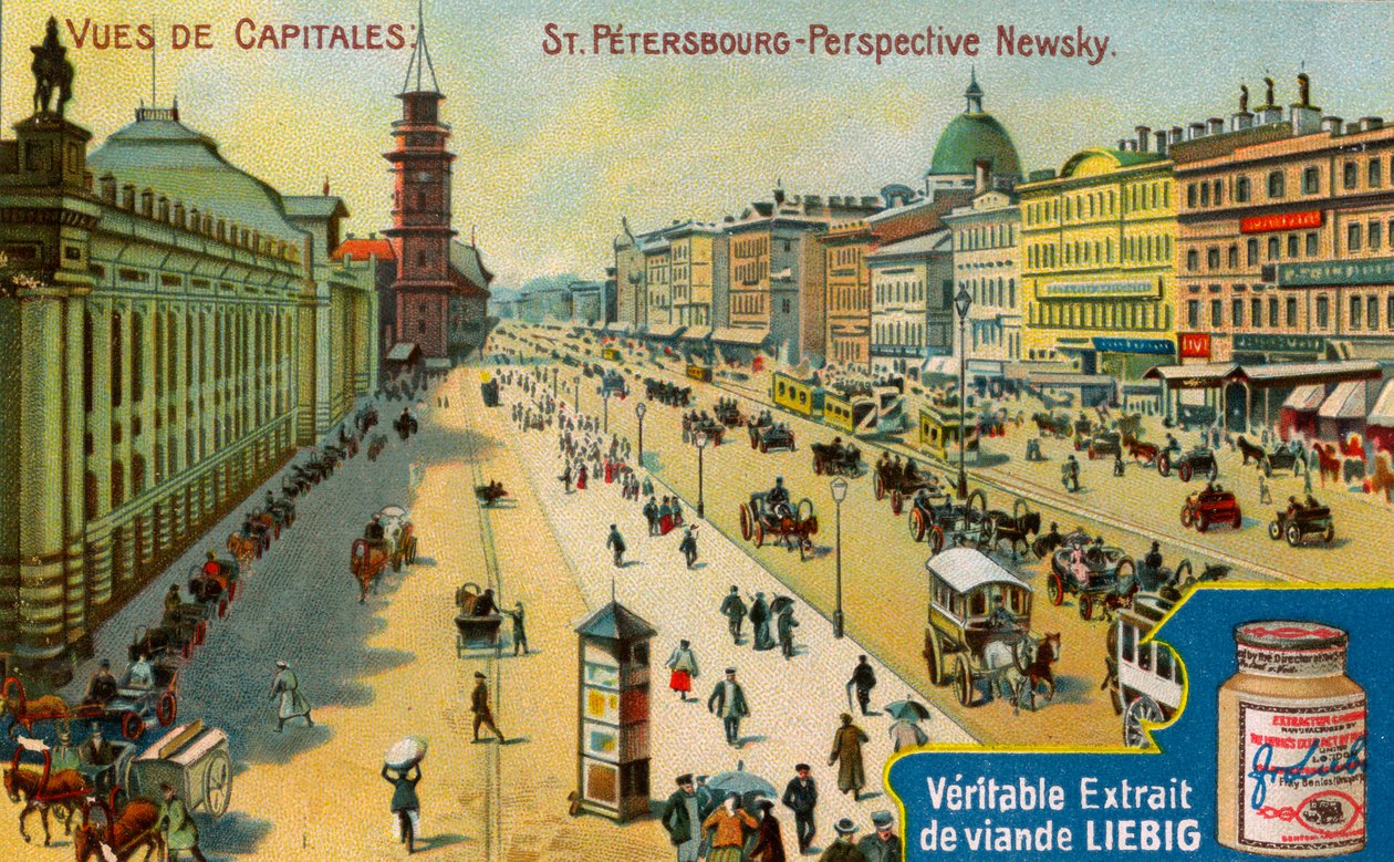 Vues des capitales : Perspective Nevski, Saint-Pétersbourg, vers 1900 - Unbekannt