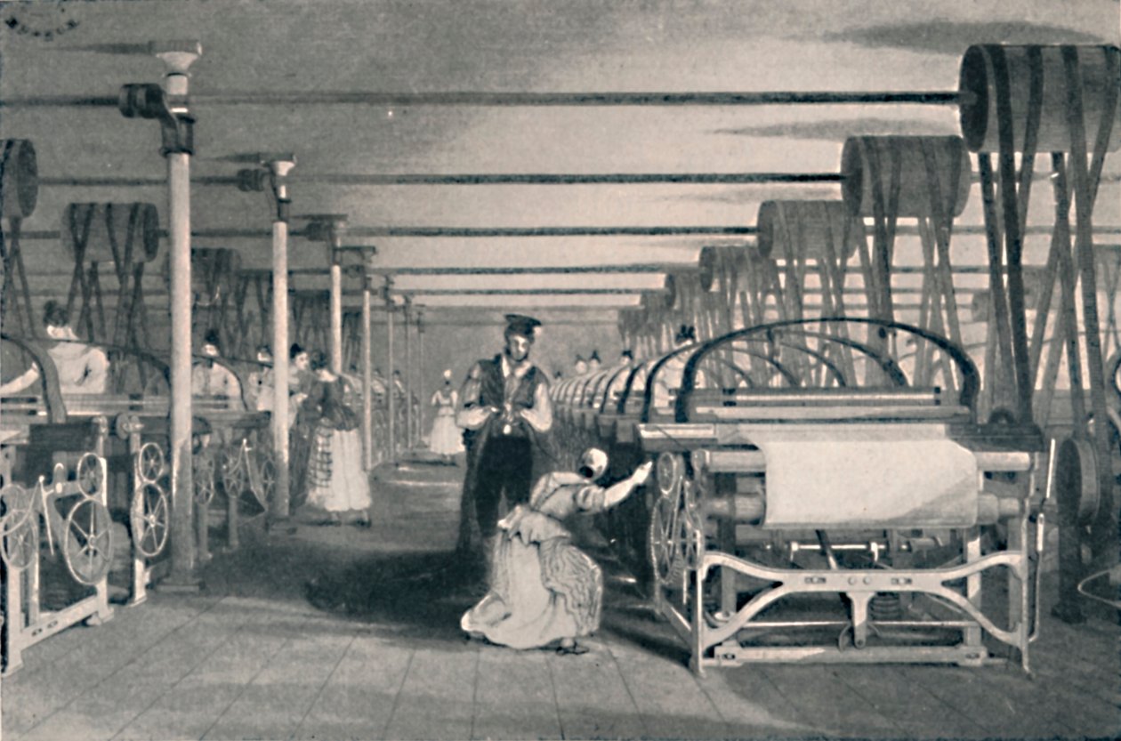 Tissage par métiers à tisser mécaniques, 1835, 1904 - Unbekannt
