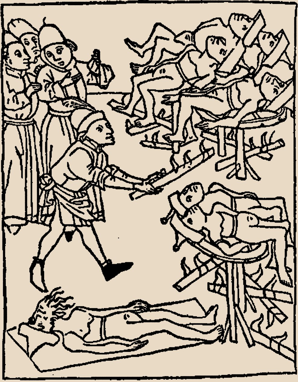 Empoisonnement des puits : Torture des Juifs, 1475 - Unbekannt