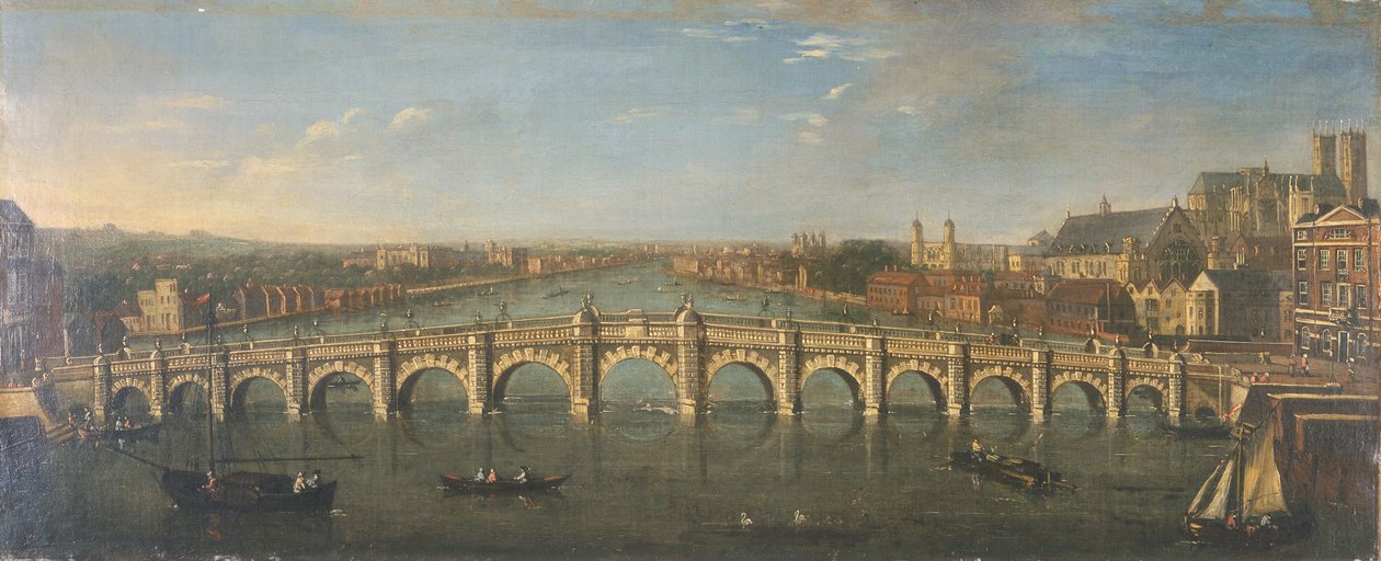 Pont de Westminster depuis la rivière, vue vers le sud - Unbekannt