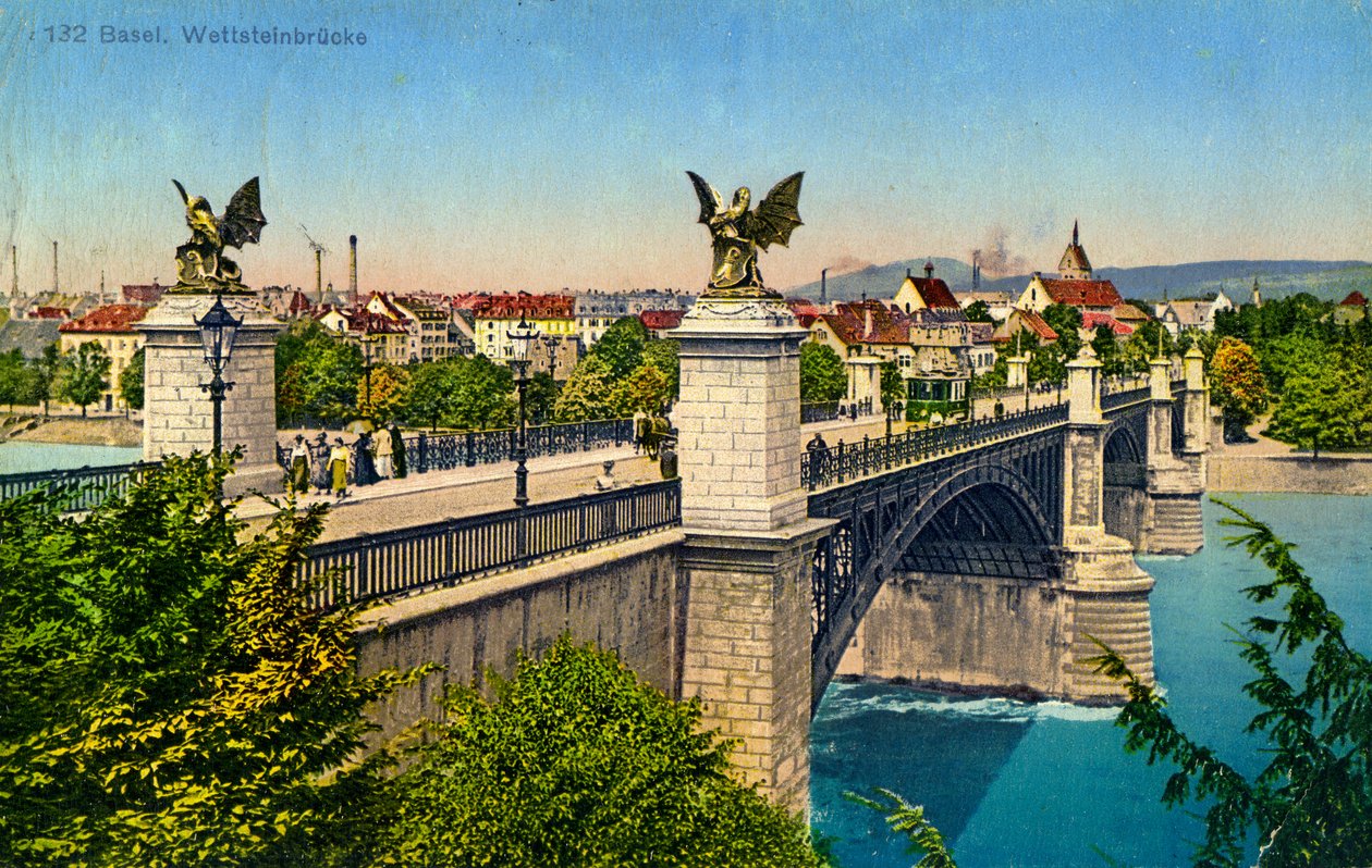 Pont Wettstein, Bâle, Suisse, vers 1936 - Unbekannt