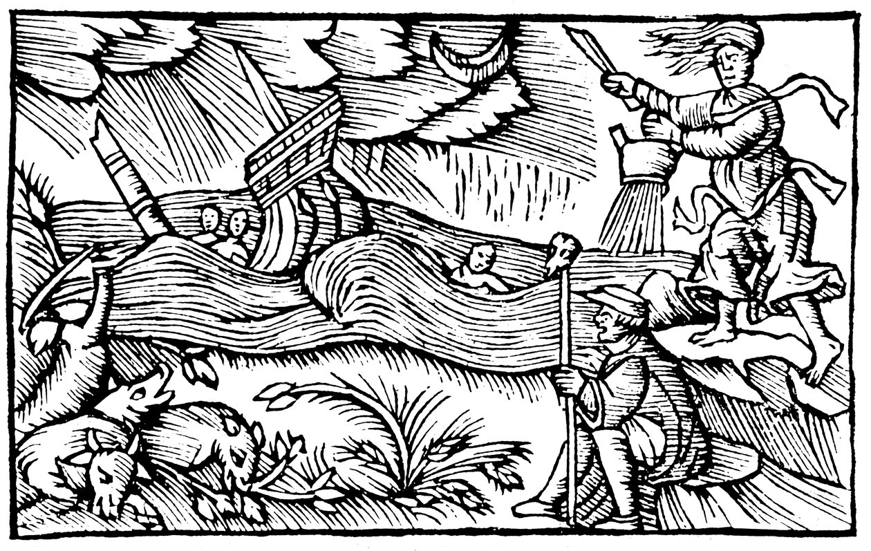 Sorcière levant une tempête, 1562 - Unbekannt