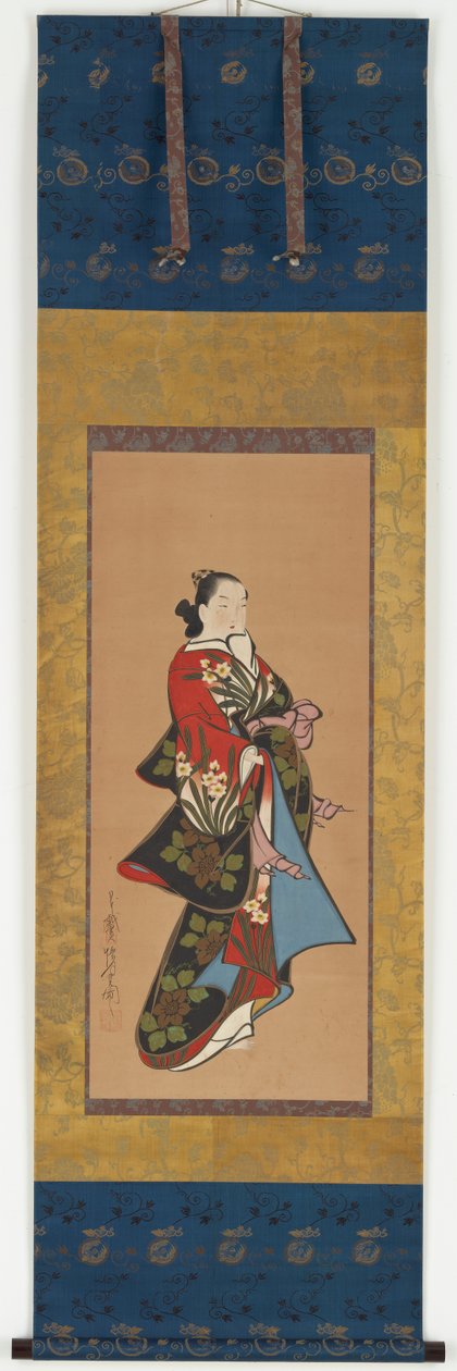 Yujo debout, période Edo, 1615-1868 - Unbekannt