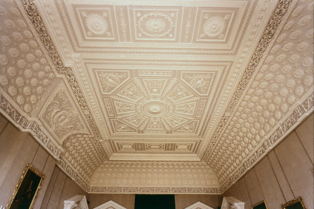Plafond du salon, Claydon House, Buckinghamshire, c.1768 - Unbekannt Unbekannt