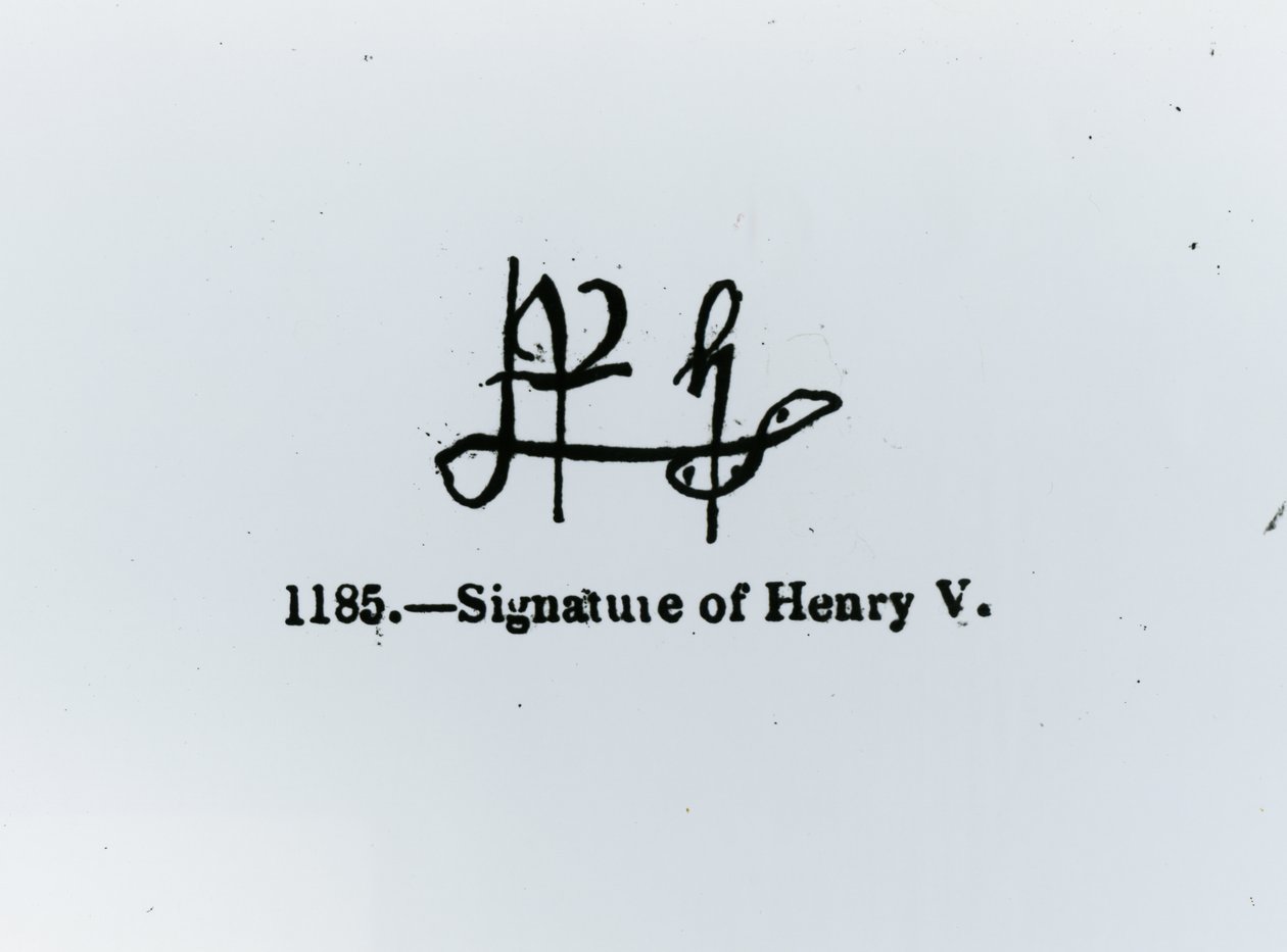 Signature de Henri V (1387-1422) - Unbekannt Unbekannt