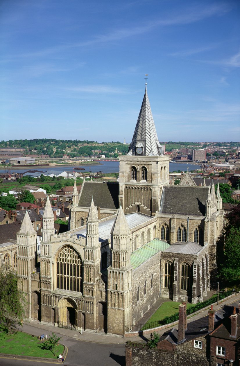 Vue de la cathédrale de Rochester depuis le château - Unbekannt Unbekannt