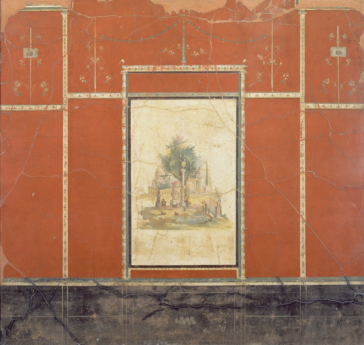 Paysage rustique, de la chambre rouge dans la Villa d