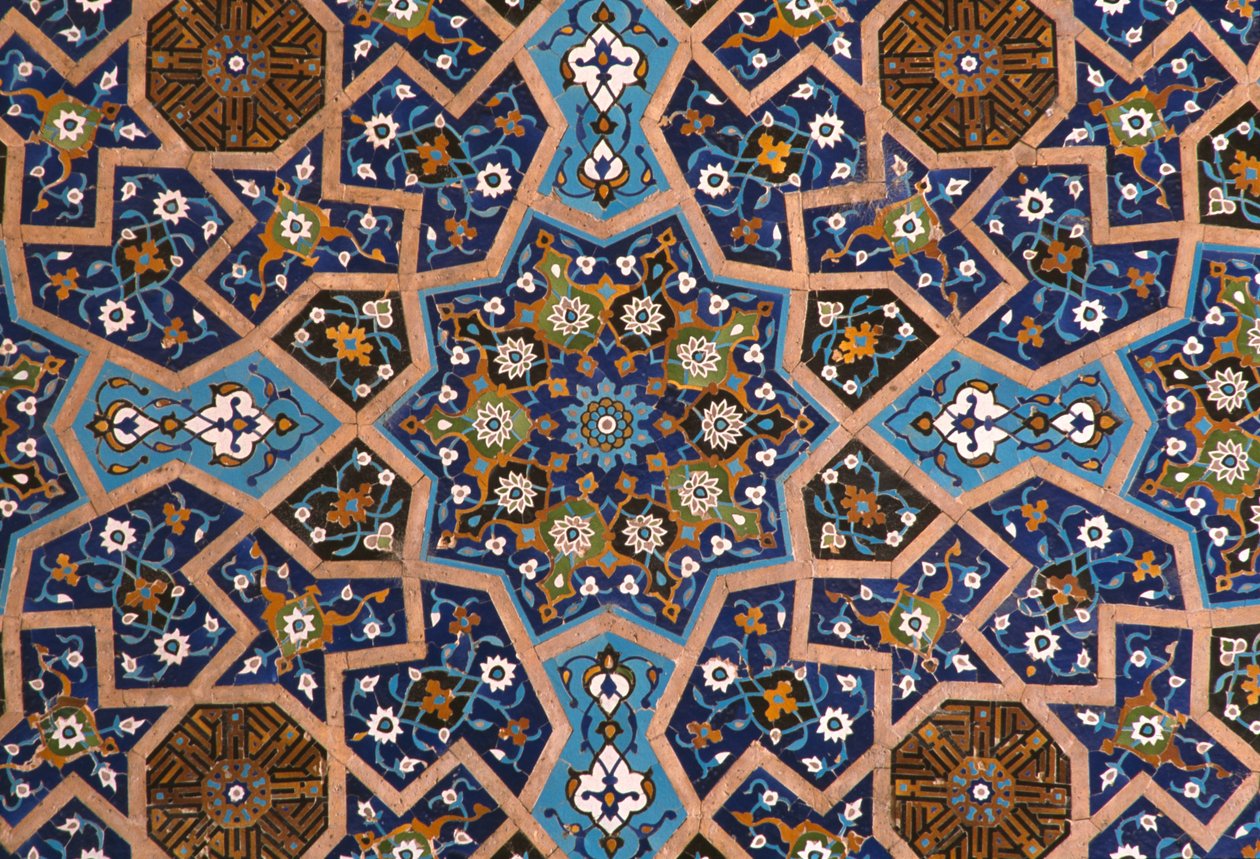 La mosquée du vendredi, Iwan sud, décoration en carreaux de faïence - Unbekannt Unbekannt