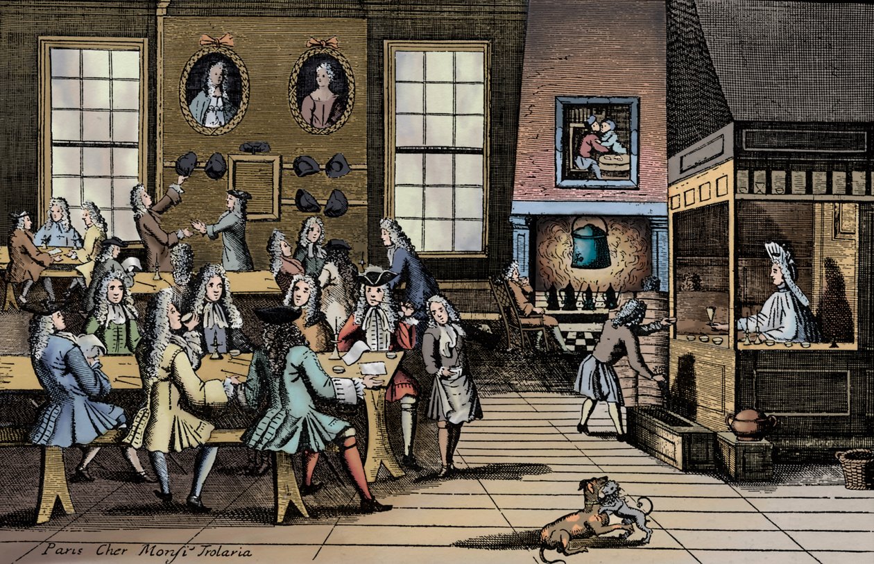 Café du XVIIIe siècle - Unbekannter Künstler