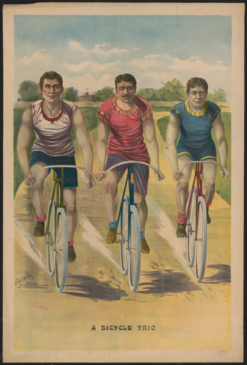 Un trio de vélos - Unbekannter Künstler