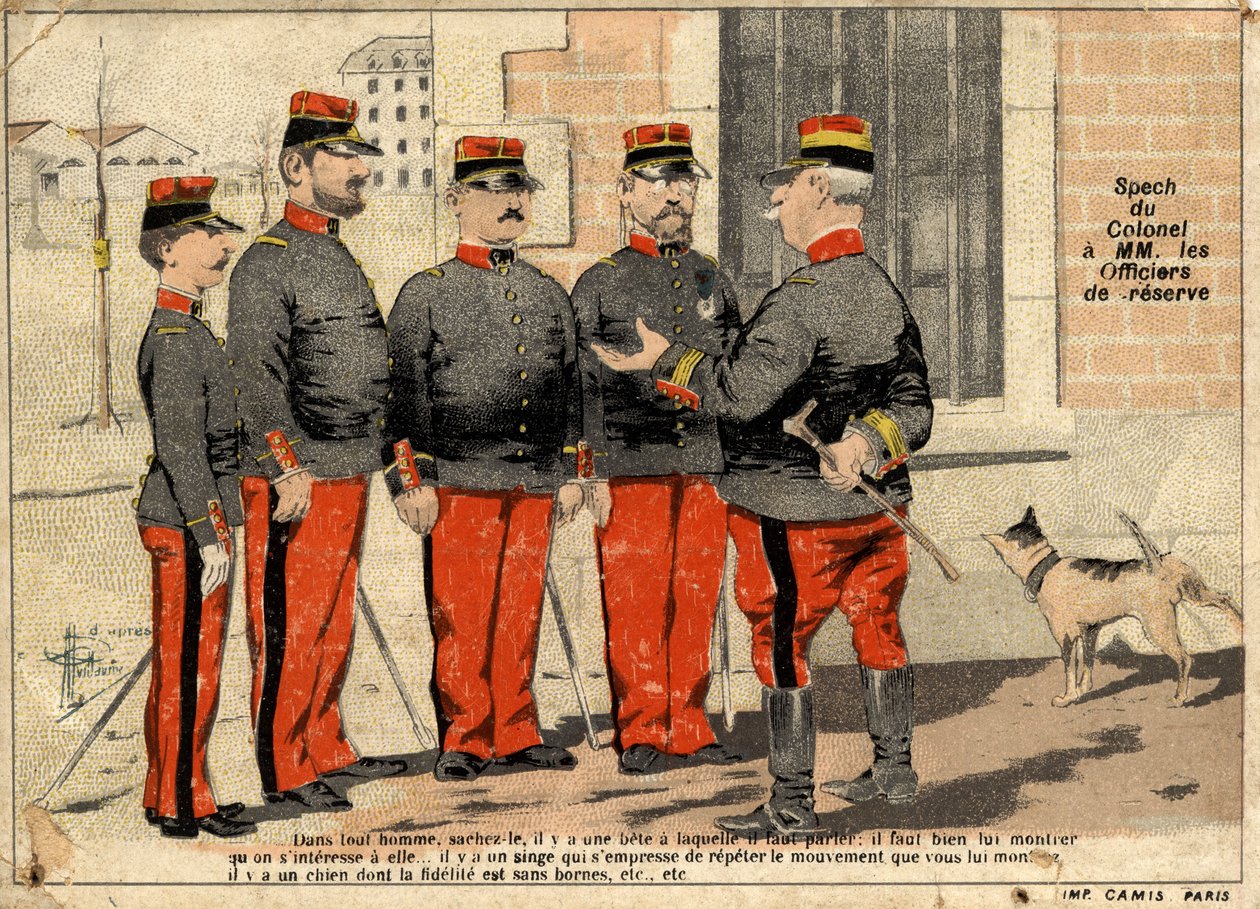Un colonel parlant aux officiers de réserve. - Unbekannt