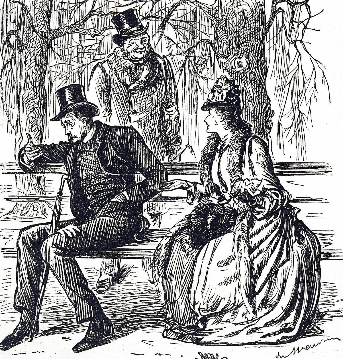 Un couple pratiquant la chiromancie. - Unbekannt
