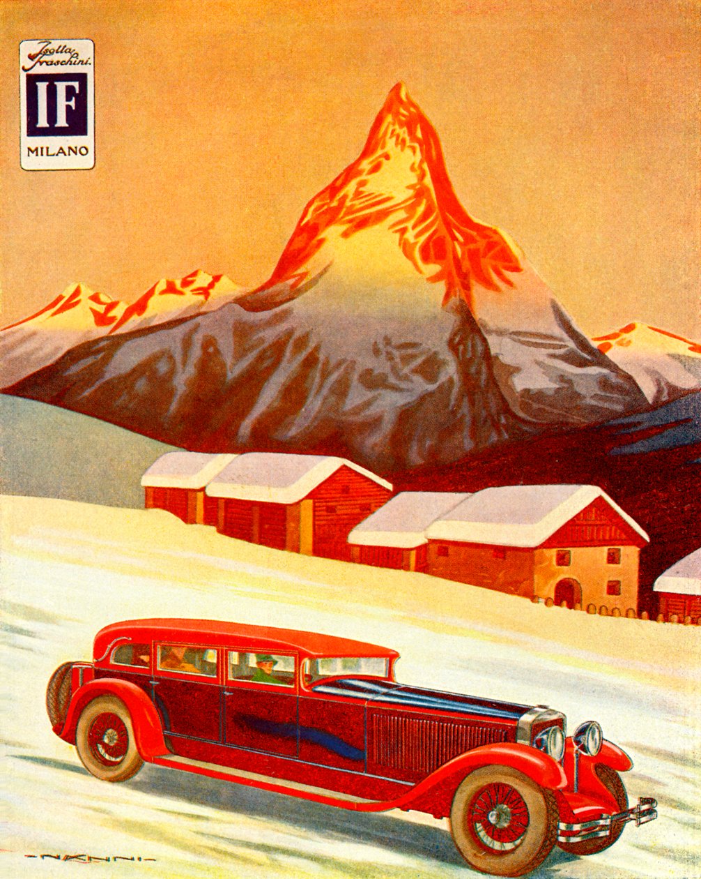 Publicité pour Isotta Fraschini - Unbekannter Künstler