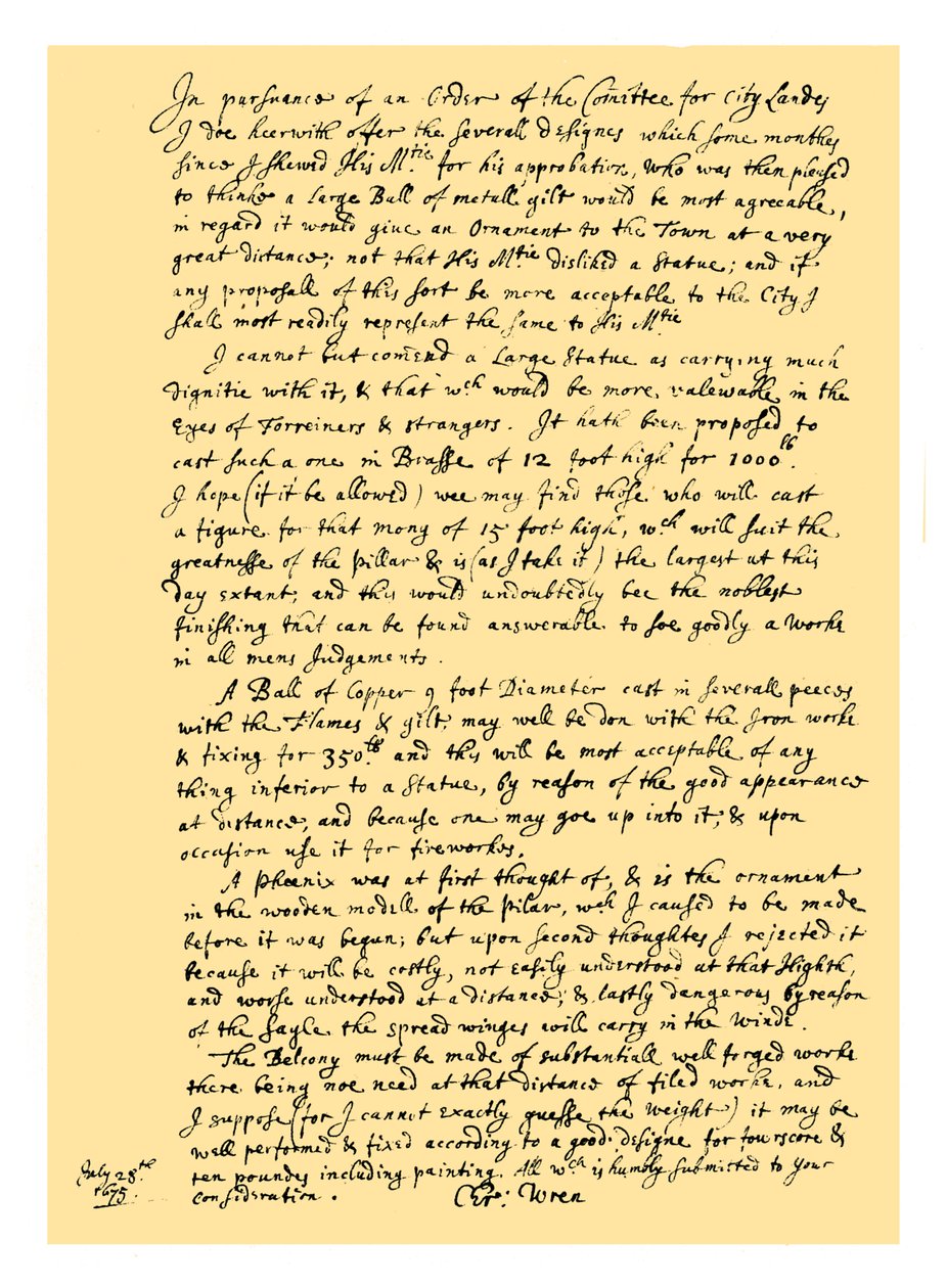 Autographe : Sir Christopher Wren - Unbekannt