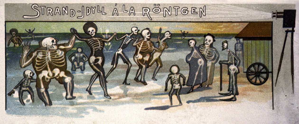 Idylle de plage à Röntgen, vers 1900 (illustration) - Unbekannter Künstler