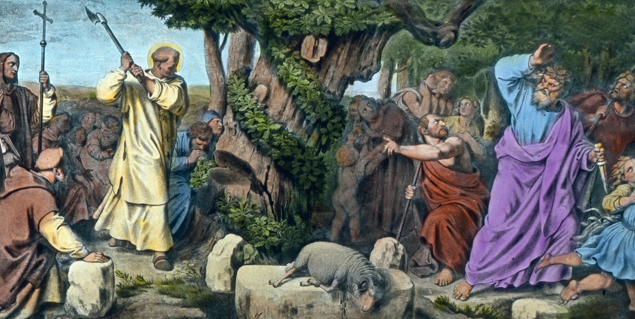 Boniface abat le chêne du Danube - Unbekannter Künstler