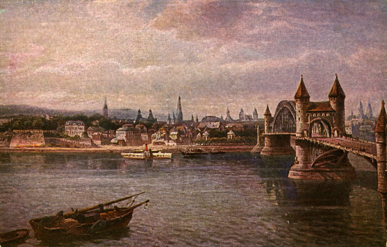 Bonn, Allemagne : Alte Rheinbrücke (Vieux pont du Rhin) - Unbekannter Künstler