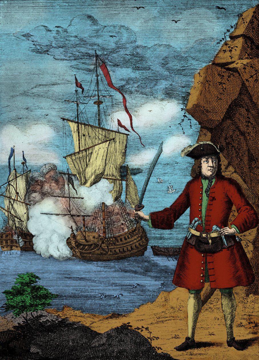 Capitaine John Avery, gravure. - Unbekannter Künstler