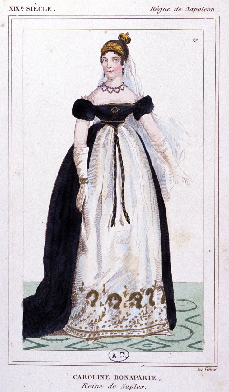Caroline Bonaparte, c. 1810 (gravure) - Unbekannter Künstler