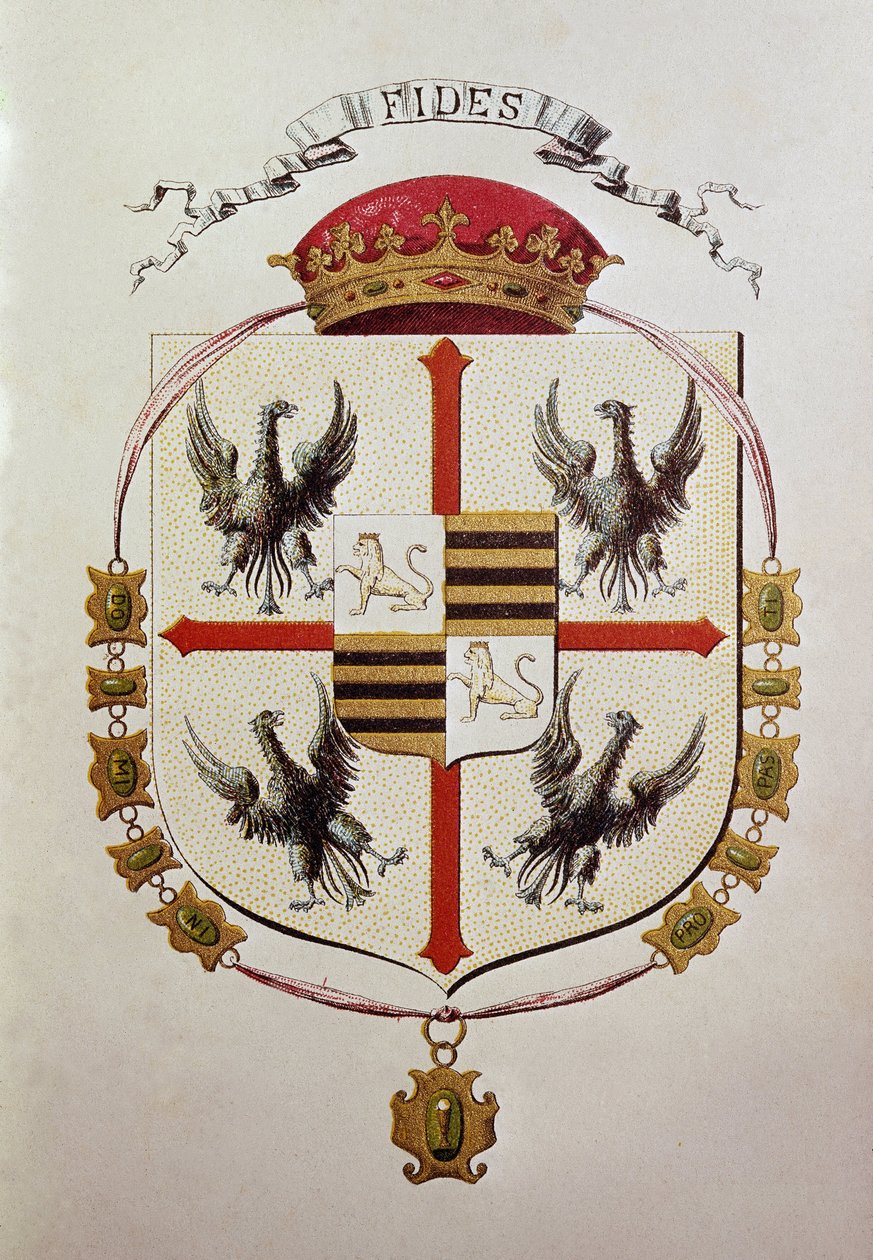 Blason de la famille Gonzaga (gravure) - Unbekannter Künstler
