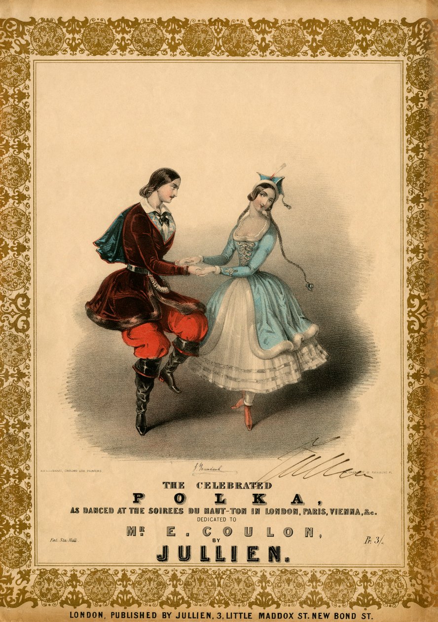 Couple dansant la Polka - Unbekannter Künstler