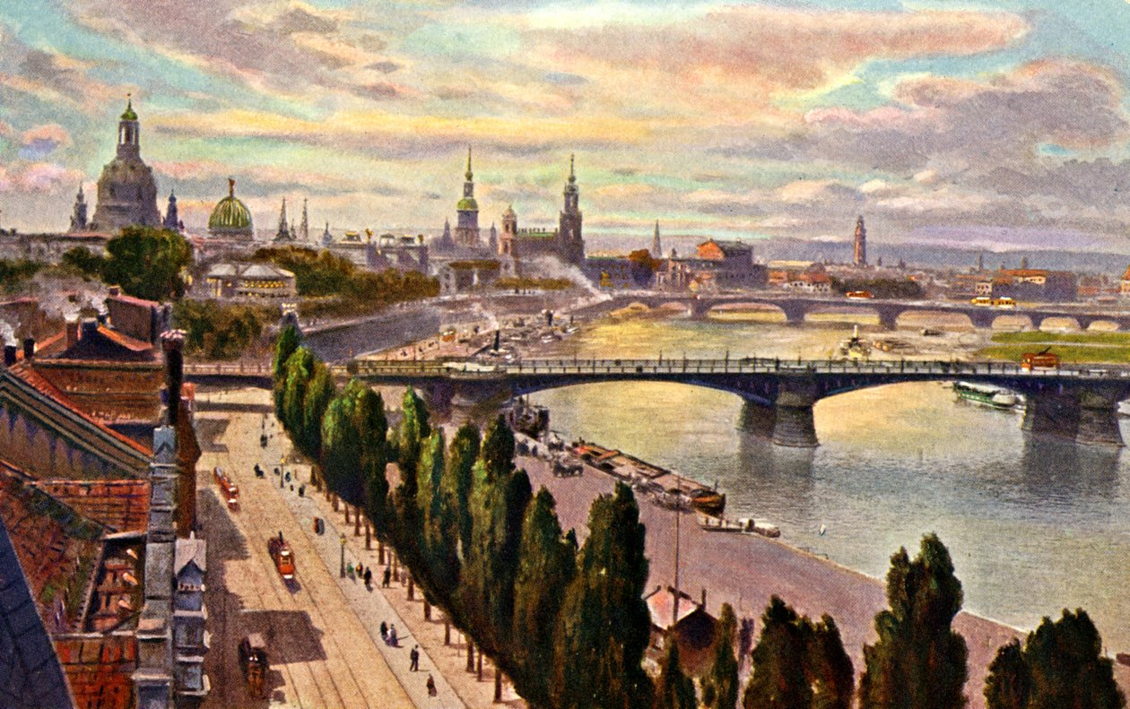 Dresde Vue de la ville - Unbekannter Künstler