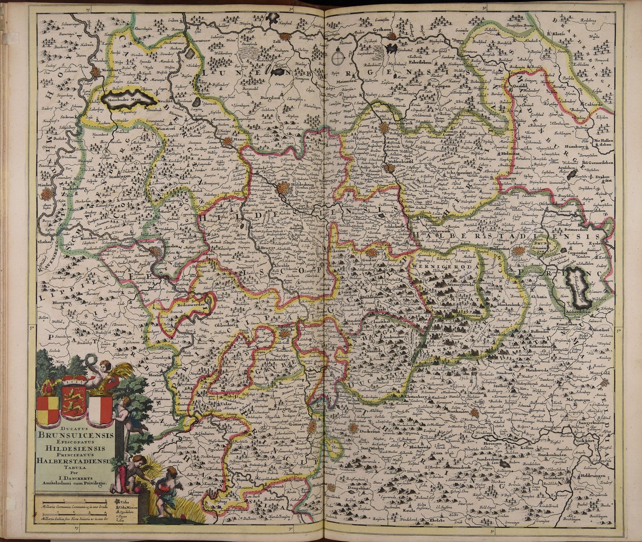 Ducatus Brunsuicensis episcopatus Hildesiensis principatus Halberstadiensis tabula - Unbekannter Künstler