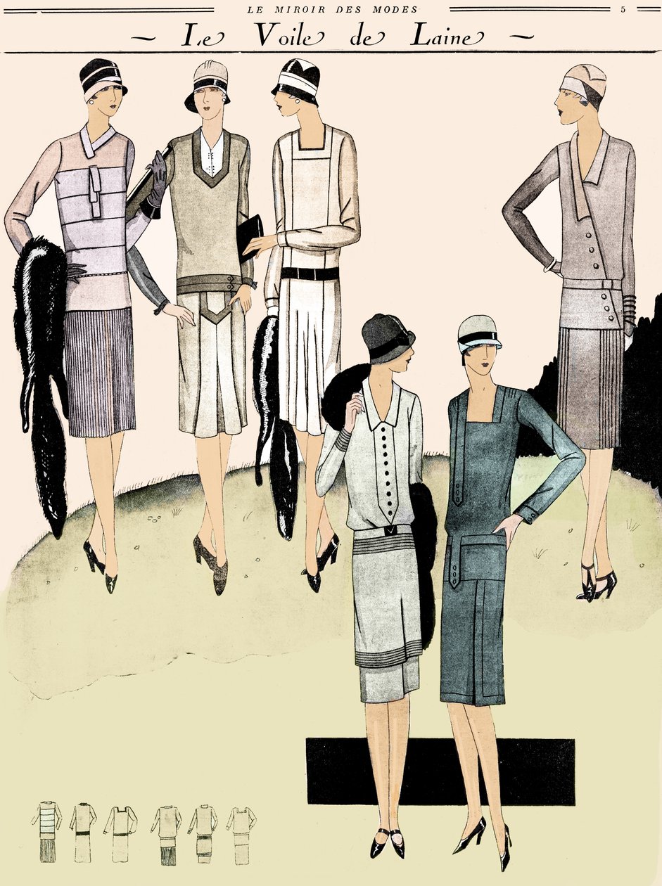 Robes de mode au printemps 1928 - Unbekannter Künstler