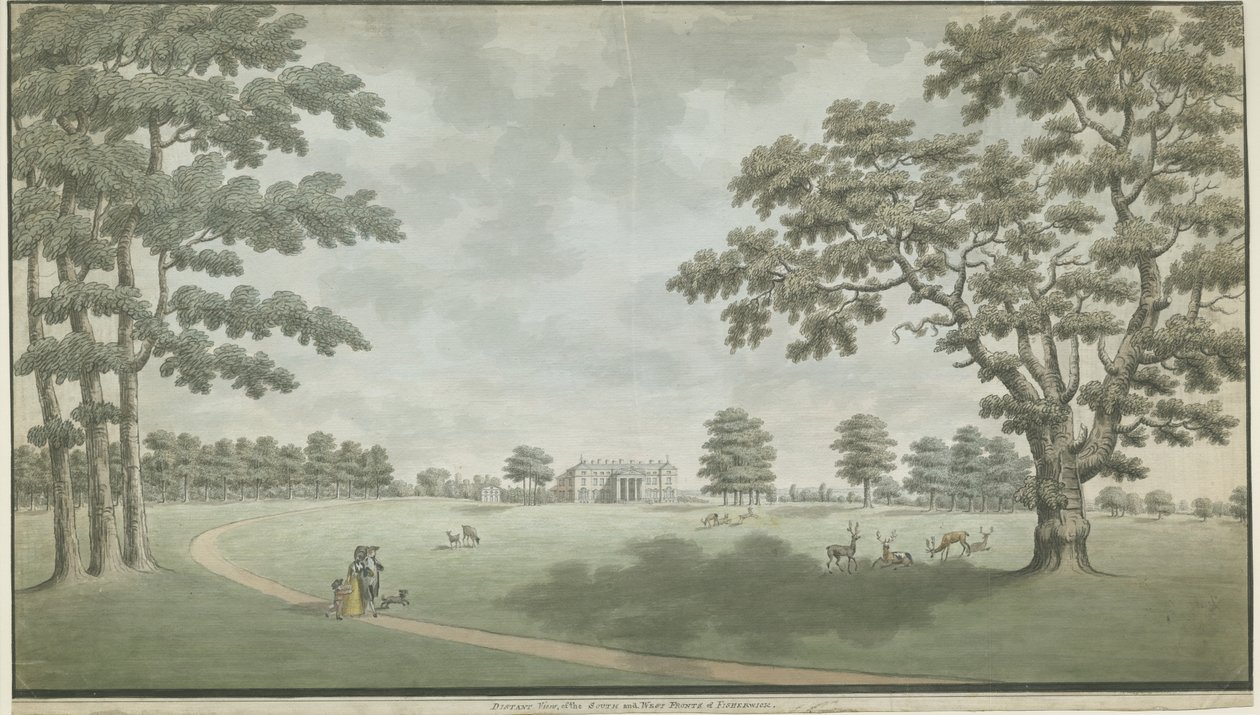 Fisherwick Hall: aquarelle, nd [1786] - Unbekannt