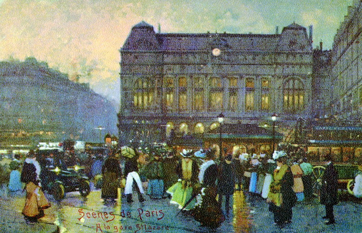 Gare Saint-Lazare, Paris, vers 1900 - Unbekannter Künstler