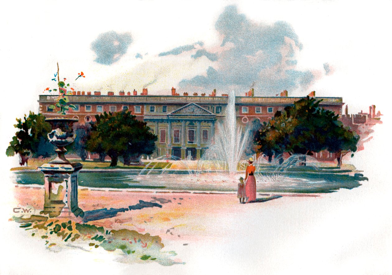 Hampton Court, façade est - Unbekannter Künstler