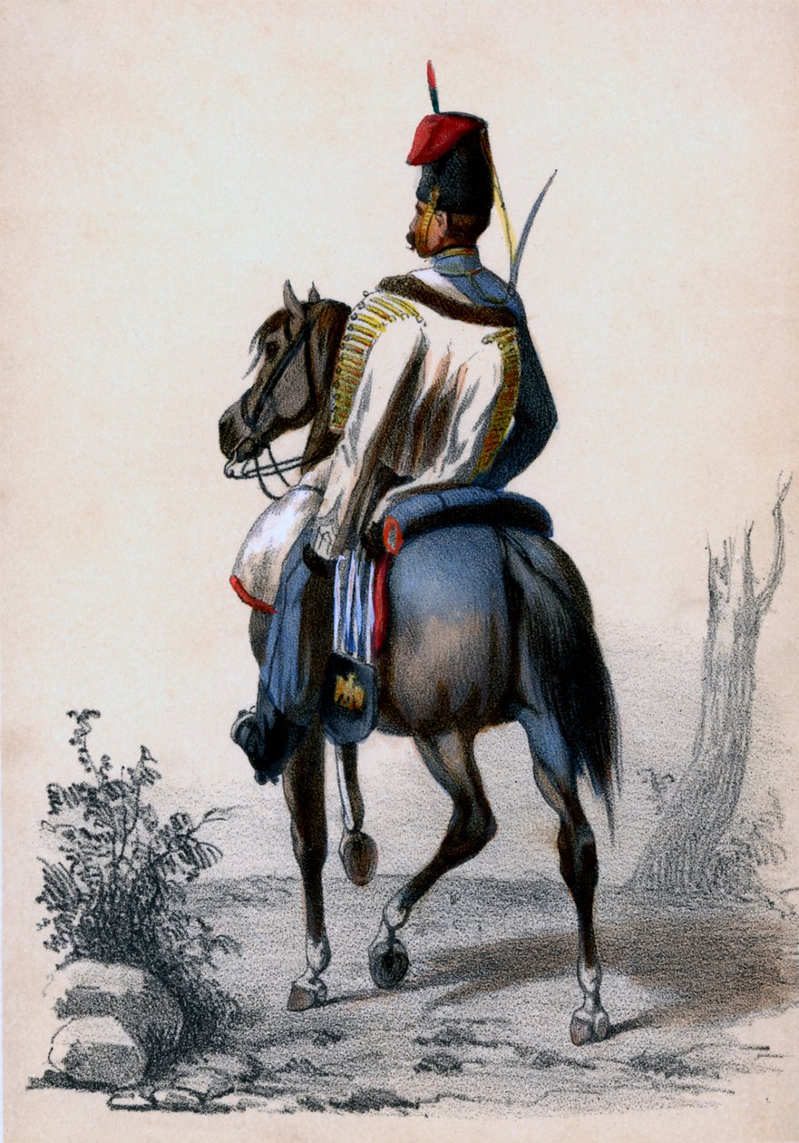 Hussard à cheval - Unbekannter Künstler