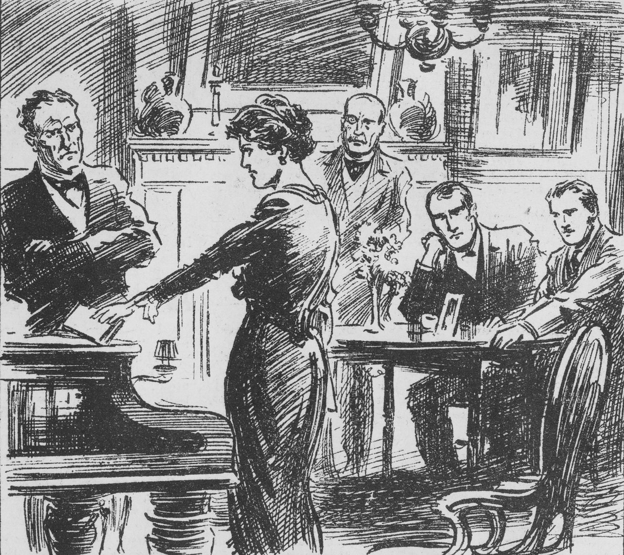 Illustration mettant en vedette Sexton Blake dans Penny Popular - Unbekannt