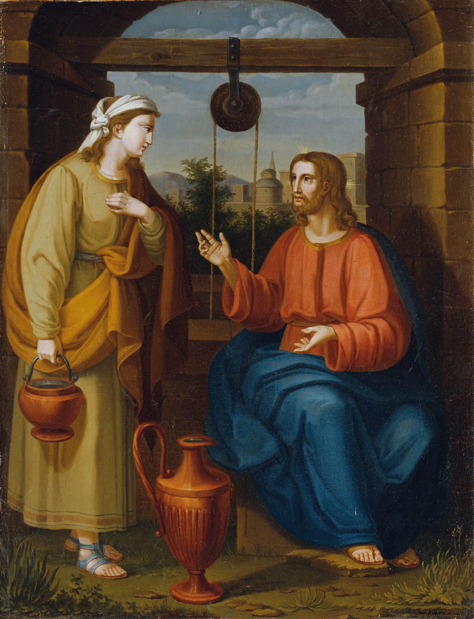 Jésus et la Samaritaine au puits - Unbekannter Künstler